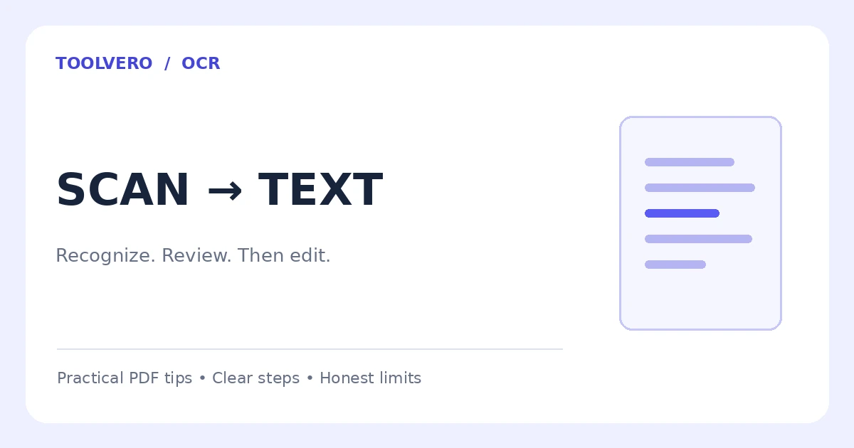 Recognize. Review. Then edit.