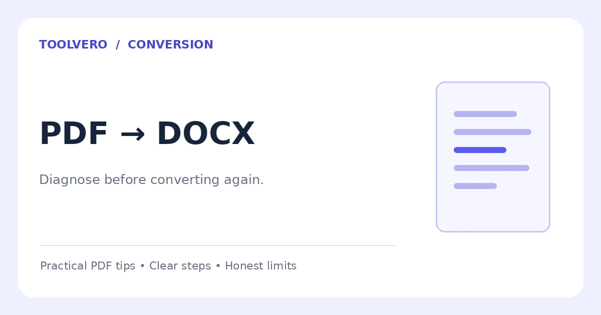 Diagnose before converting again.