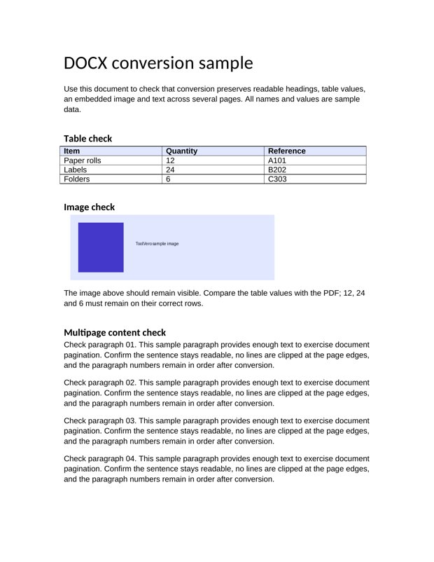 First page of the DOCX reference showing a heading, three table rows and an embedded image